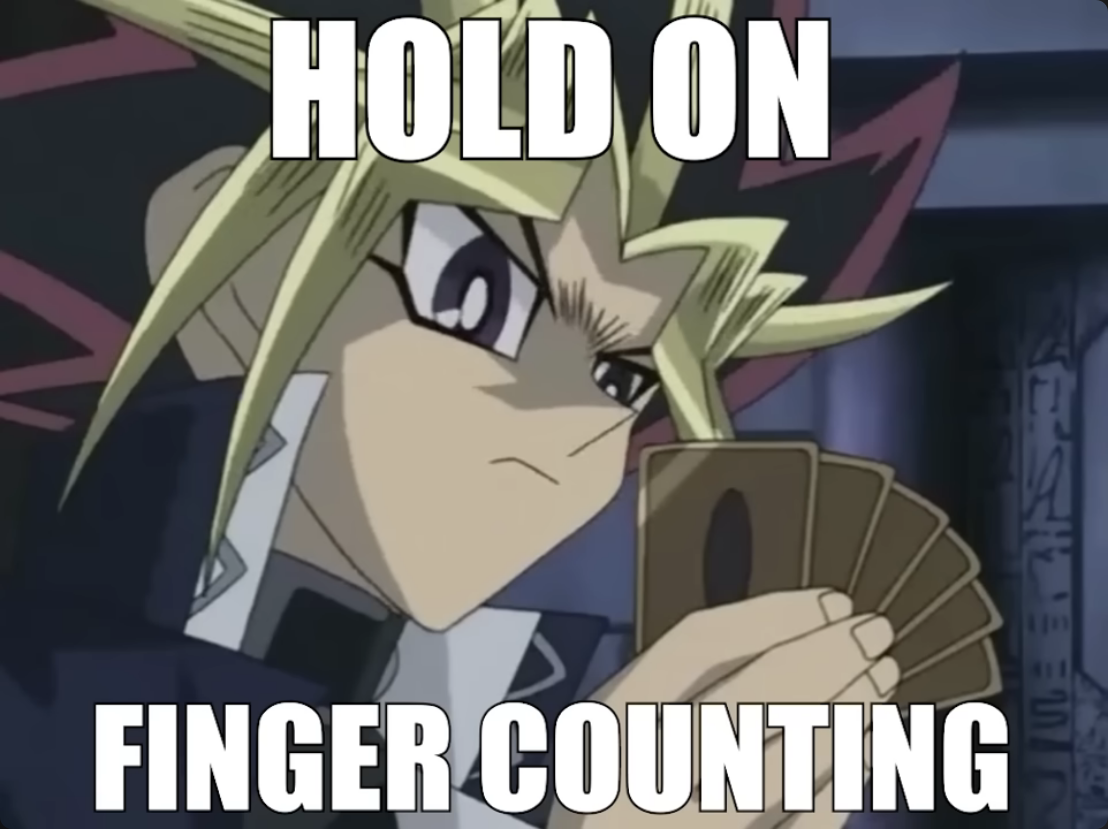 hold on yami is finger counting