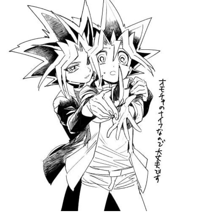 yami teaches yugi how to hold a knife