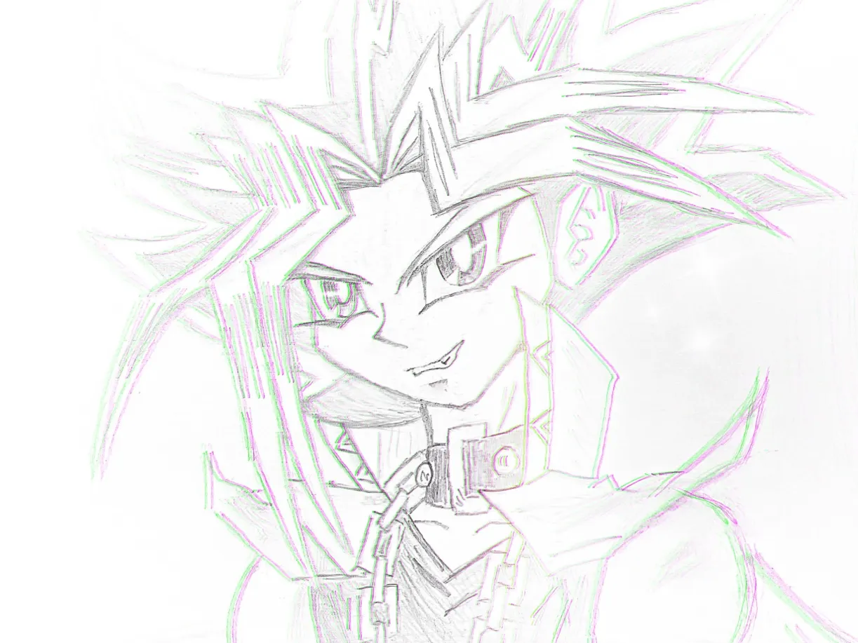 yami is sadistically smiling, sketch by me