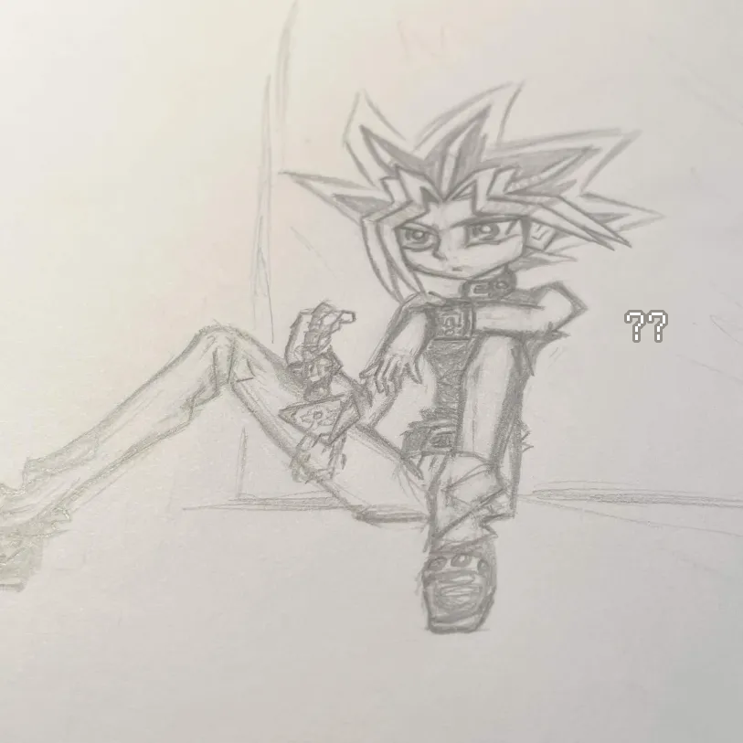 yami study sketch but with a weird angle lol