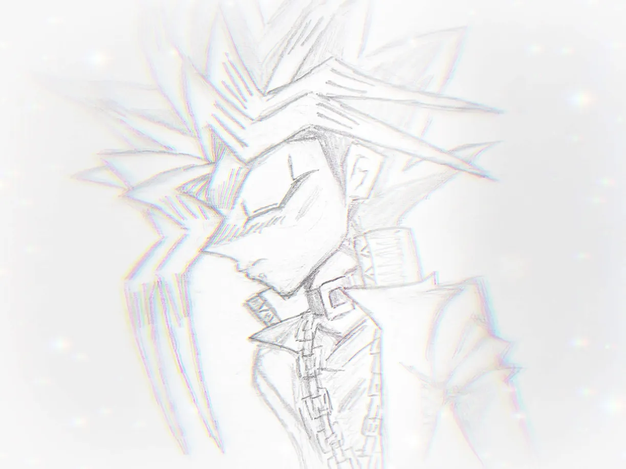 that one time yami got bitch slapped, sketch by me